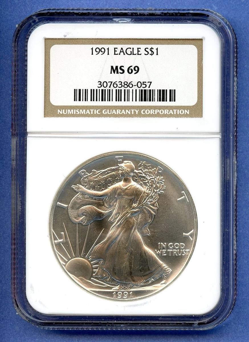 American Eagle MS 69 Graded 1991 Silver Bullion Coins for sale | eBay