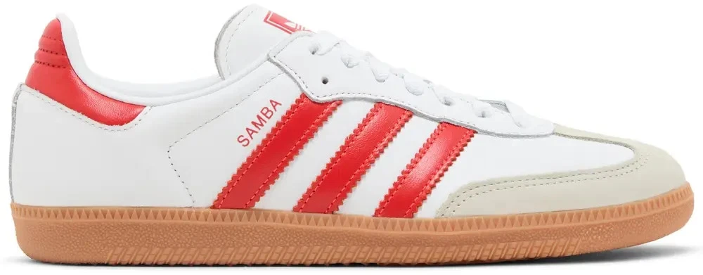 adidas Samba OG White Solar Red Gum W for sale | eBay