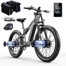NEW 26" FAT TIRE ELECTRIC BIKE 48V17.5AH MOUNTAIN EBIKE Hydraulic Brake ADULTS