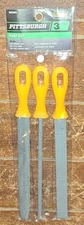 Pittsburgh 3pc Rasp Set: 3/8" Round, 3/4" Flat & 7/8" Half Round Rasps! #58390