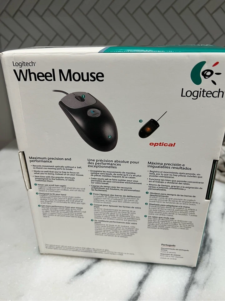 Logitech wheel mouse 2x optical - Image 4 of 4