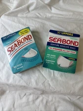 SEA-BOND Lot 2 Boxes Denture Adhesive Seals Uppers Original and Fresh Mint