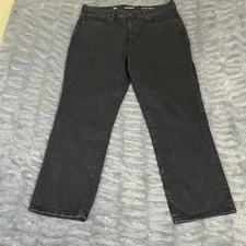 J Crew Classic Straight Black Denim Jeans Women Size 33