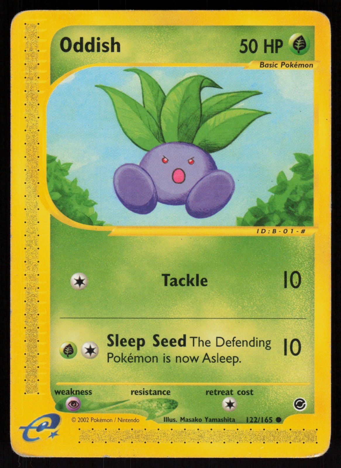 E-Reader Oddish 122/165 Expedition Masako Yamashita Pokemon TCG Card