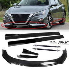 For Nissan Altima Maxima Front Bumper Lip Spoiler Splitter Rear Gloss Black Body