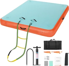 Inflatable Floating Dock, 5/8/10Ft Air Dock Platform for Water Recreation, Infla