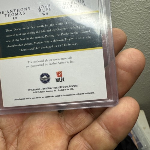 2015 Marcus Marita National Treasure Card /99 player worn material - Picture 10 of 11