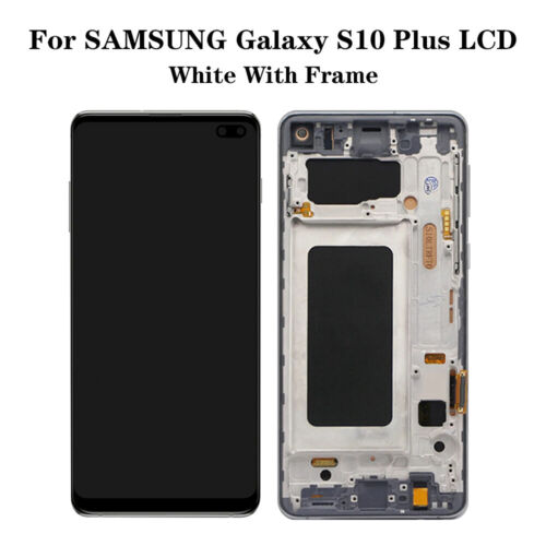 Reemplazo de pantalla táctil móvil LCD negra para Samsung Galaxy S10 SM-G973U con marco - Imagen 1 de 9