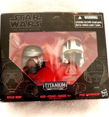Star Wars Titanium Series KYLO REN & POE DAMERON Helmets, new