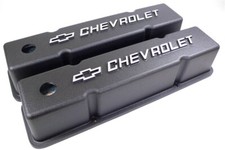 Small Block Chevy Black Aluminum Valve Cover Raised Chevrolet Chevy Logo Sbc Small Block Chevy Black Aluminum Valve Cover Raised Chevrolet Chevy Logo Sbc