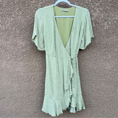 green emerald velvet dress Rent Abercrombie & Fitch Long Sleeve Satin Draped Dress In Green
