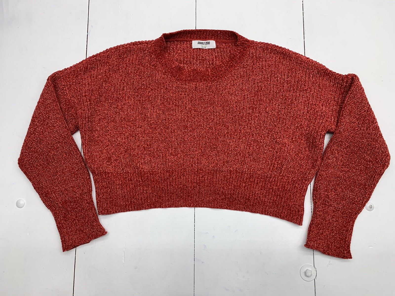 Double Zero Womens Red Knit Pullover Sweater Size… - image 1