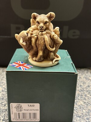 Harmony Kingdom Rough and Tumble Lion Cubs UK Made Mint, Fixed Edition Of 1000