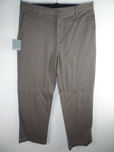 New* HAWKSHEAD Mens Chino Jeans Chinos W36 L30 Straight Leg Fit Brown Cotton - Picture 2 of 12