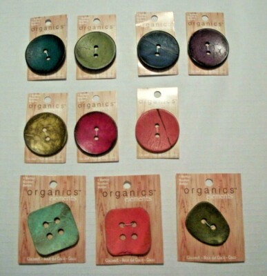 3 Ct. Organic Elements COCONUT Buttons BLUMENTHAL 2''  YOU Choose- All New
