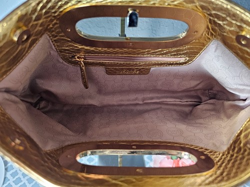 Michael Kors Gold Clutch with Gold Handle - Picture 6 of 8