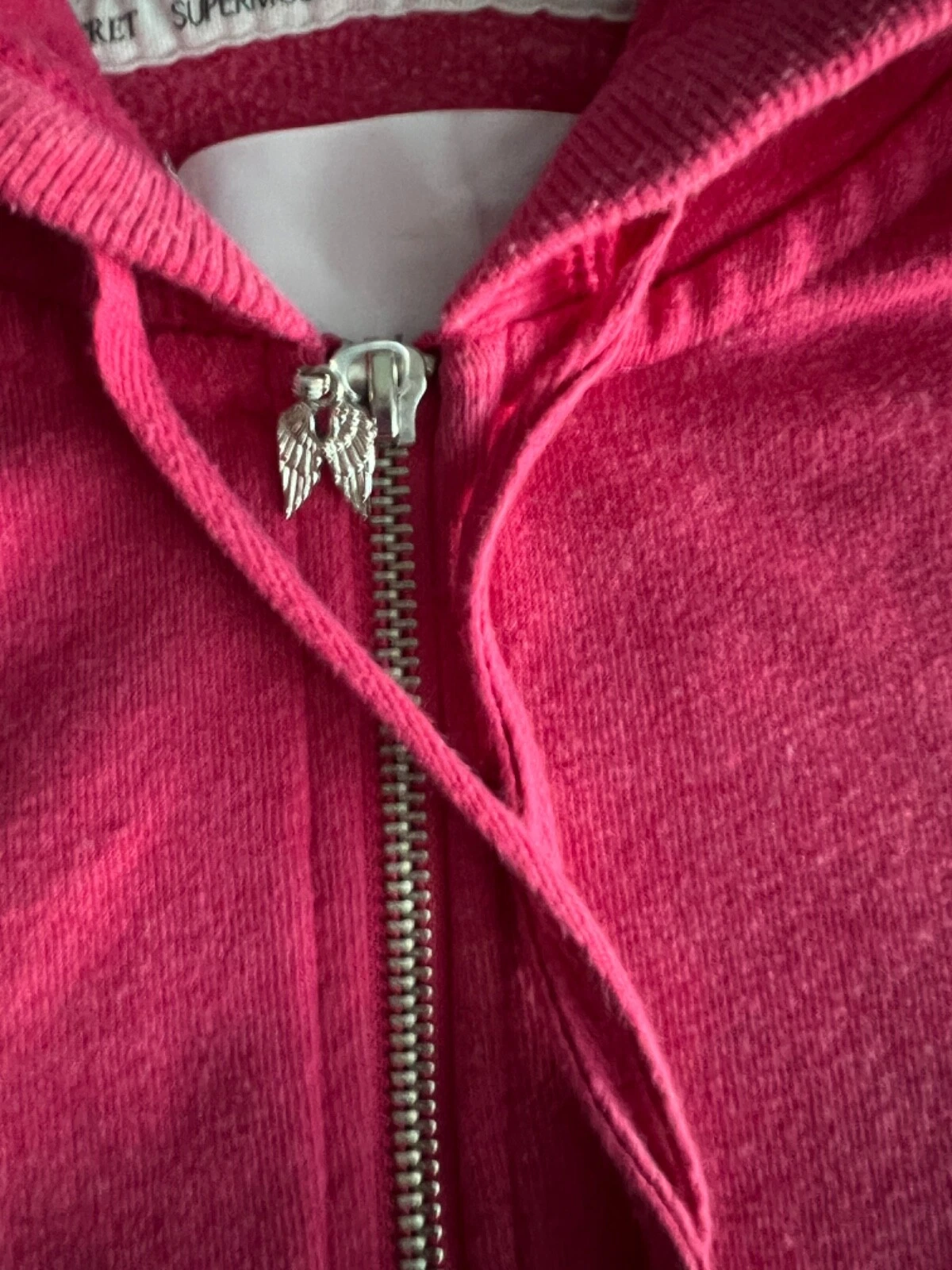 UNDERCOVER Felpa con cappuccio Victoria’s Secret donna taglia media rosa angeli full zip