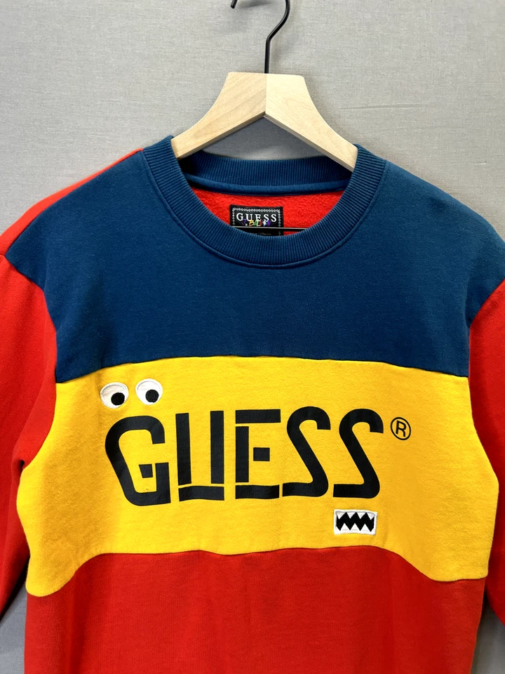 Guess Men Red Sweat Shirt Crew J Balvin Vibras Pullover Crew Neck Large - Image 3 of 4