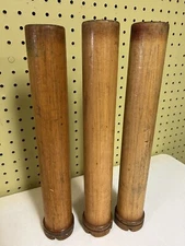 Lot Of 3 Vtg 15” Bowen Hunter? Wooden Thread Yarn Industrial Spindle Bobbin
