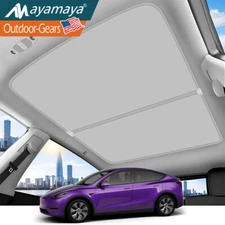 For 2020-2024 Tesla Model Y Sunroof Glass Roof Sun Shade Cover UV Reflection