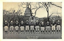America their Alma Mater 11 Presidents in Football Uniforms Postcard Copy