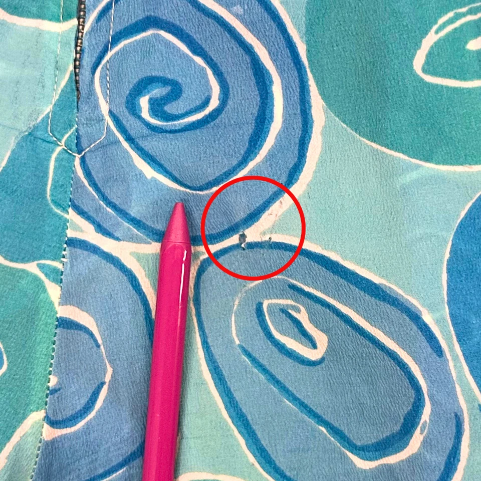 Vintage 1950s Kahala Blue Swirl Motif Playsuit/Romper with Adjustable Straps - Image 4 of 4