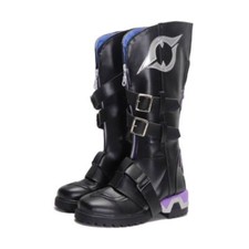 Genshin Impact Ororon Black Long Boot Cosplay Shoes Halloween props Accessories