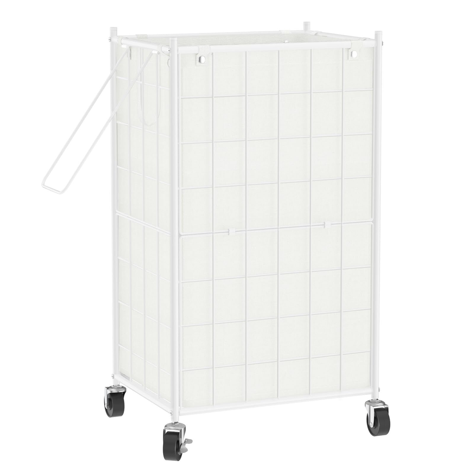 Laundry Hamper With Wheelsmetal Wire Frame Rolling Laundry Basket With Removable-image