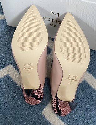 Marc Fisher pink leather mules, size 8 | eBay