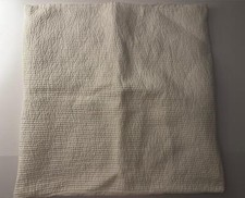 TOMMY BAHAMA HOME white cotton channel stitched quilted EURO sham