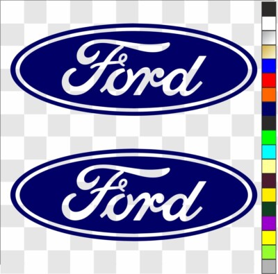 Ford x 2 Aufkleber Decals Logos Auto Garage usw. verschiedene Größen/Farben
