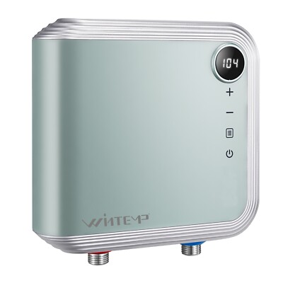 WINTEMP Tankless Electric Water Heater KFU65 6.5KW 240V Green, Instant Hot Water