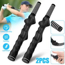 2Pcs Golf Grip Trainer Standard Teaching Aid Warm Up Training Practice Anywhere