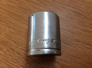 Japan CH MO H STEEL 15/16 Socket 1/2 Inch Drive 12 Point vintage