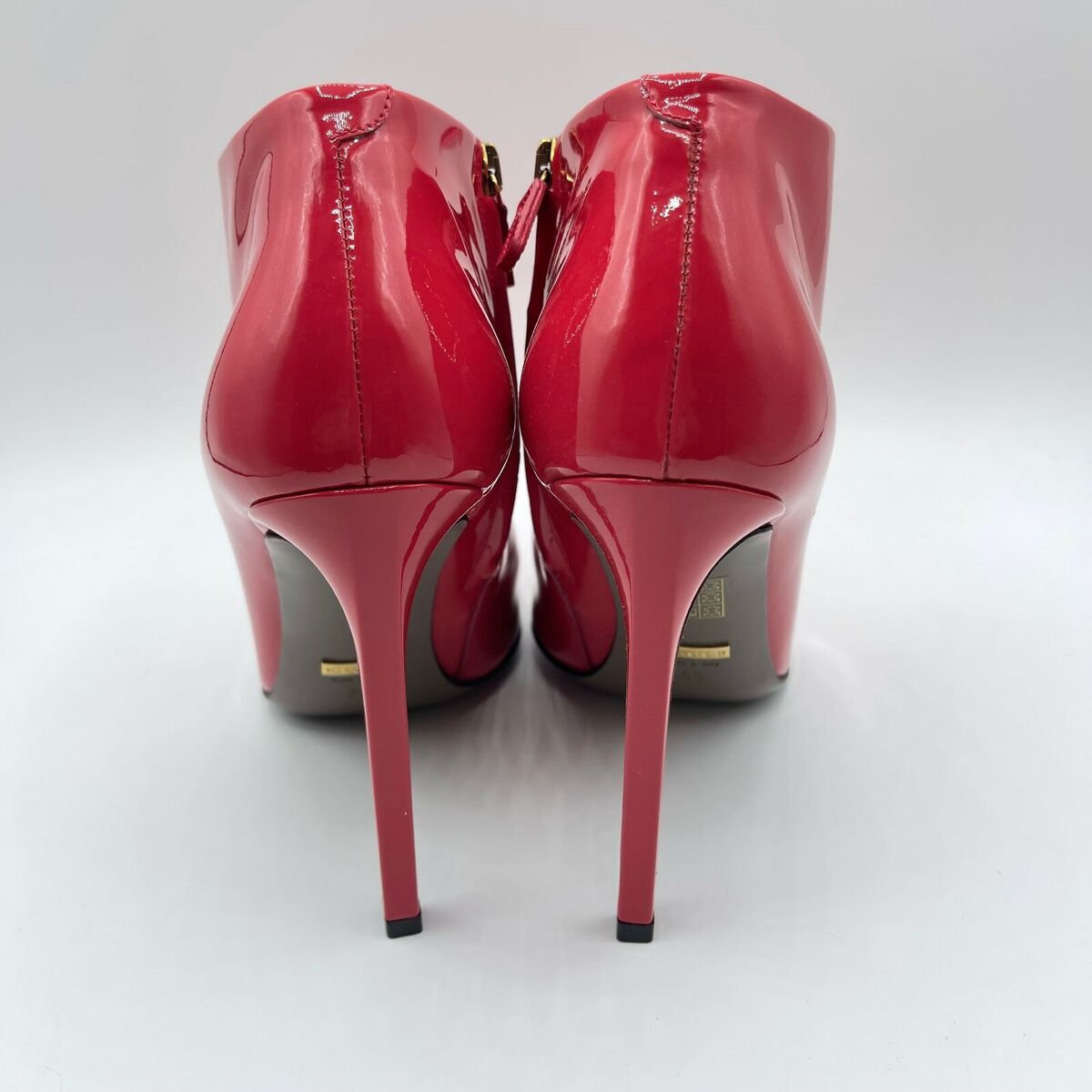 Gucci★Fuchsia Pink Patent Leather Heel Ankle Bootsサイズ37 $795 Gucci Fuchsia Pink Patent Leather Heel Ankle Boots EU