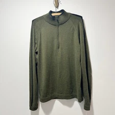 Smartwool Men’s Classic 1/4 Zip Merino Wool Base Layer Size Medium Green 