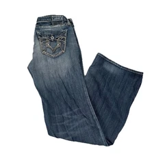 Big Star Sweet Low Boot Cut Blue Jeans Stretch Denim Medium Wash Women's Size 32