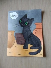 ACEO Original Acrylic Painting Landscape Miniature Art Card ATC Scenery 61 Cat