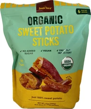 The SnakYard Organic Sweet Potato Sticks 17oz (6 packs x 2.82 Oz) EXP 1/18/2026