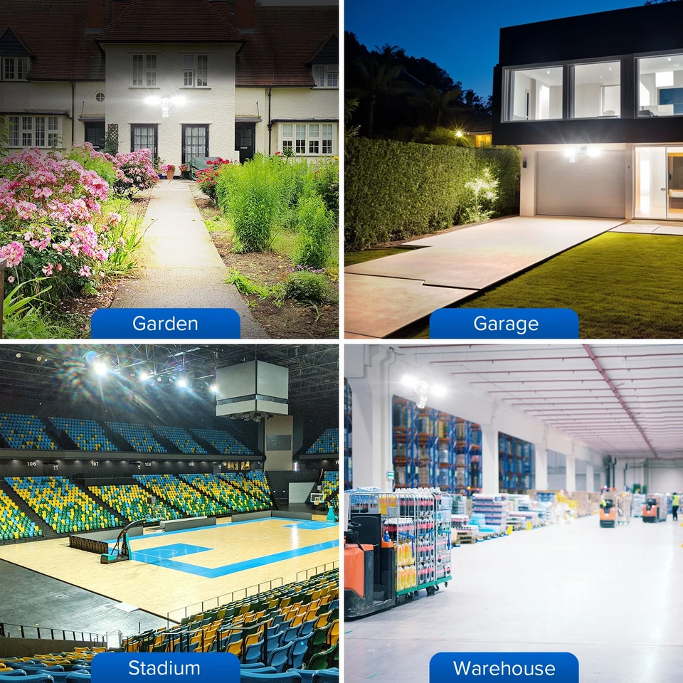 SANSI Security Light Outdoor LED Motion Sensor Dusk to Dawn 10,000LM W/Remote - Image 2 of 4