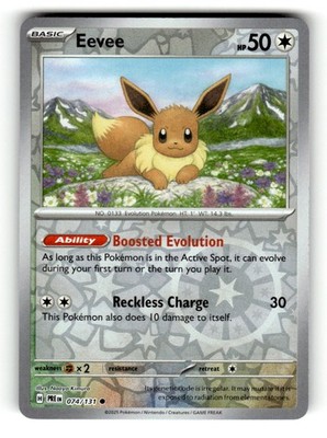 2025 Pokemon PRE Eevee Reverse Holo 074/131