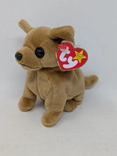 1998 Vintage Retired Ty Beanie Baby - TINY the Chihuahua Dog - Plush Toy W/TAG