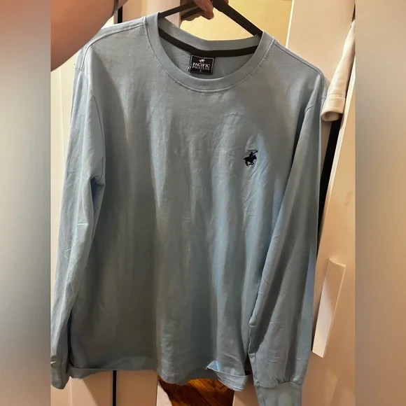 МУЖСКИЕ ПОЛО PACIFIC POLO CLUB С ДЛИННЫМ РУКАВОМ - РАЗМЕР МУЖСКОЙ S - СВЕТЛО-ГОЛУБОЙ 6490₽