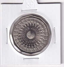 AUSTRALIAN: 1977 50 CENT QUEEN ELIZABETH II SILVER JUBILEE UNC COIN #3637