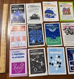 Lot 20 Vintage Intellivision Game Manuals Only Burger Time Space Math Fun Etc