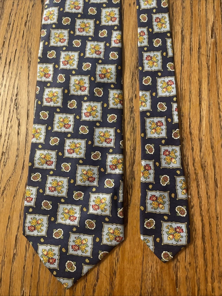 Vintage NWT NOS Kenzo Homme Floral SILK Tie Designer Necktie Made In Italy - Image 4 of 4
