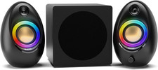 Computer Speakers with Subwoofer, 2.1 PC Speakers with Deep Bass and 80W Peak Po