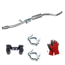 Mittelschalldämpfer flex + Montagesatz Auspuff für Peugeot 206  1.4 16V Neu