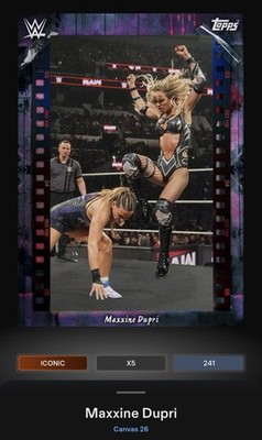 Maxxine Dupri - Polychrome Final Cut Iconic - Topps Slam WWE Canvas 26