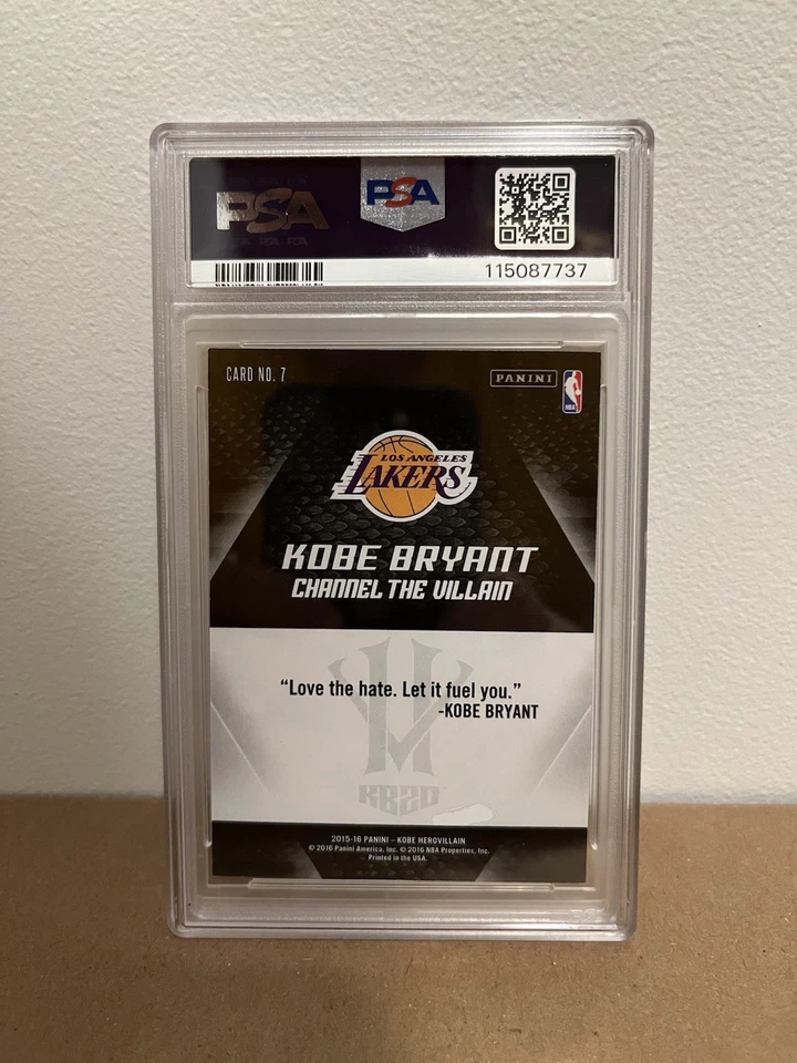 2015 Panini Kobe Bryant Villain Card PSA 9 “Love the hate, let it fuel you” 🐐 - Image 2 of 2